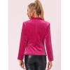 imageAllegra K Womens Halloween Christmas Office Coat Solid Shawl Collar 1 Button Velvet BlazerHot Pink