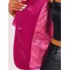 imageAllegra K Womens Halloween Christmas Office Coat Solid Shawl Collar 1 Button Velvet BlazerHot Pink