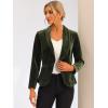 imageAllegra K Womens Halloween Christmas Office Coat Solid Shawl Collar 1 Button Velvet BlazerOlive Green