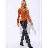 imageAllegra K Womens Halloween Christmas Office Coat Solid Shawl Collar 1 Button Velvet BlazerOrange