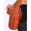 imageAllegra K Womens Halloween Christmas Office Coat Solid Shawl Collar 1 Button Velvet BlazerOrange