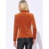 imageAllegra K Womens Halloween Christmas Office Coat Solid Shawl Collar 1 Button Velvet BlazerOrange