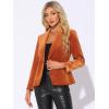 imageAllegra K Womens Halloween Christmas Office Coat Solid Shawl Collar 1 Button Velvet BlazerOrange