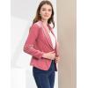imageAllegra K Womens Halloween Christmas Office Coat Solid Shawl Collar 1 Button Velvet BlazerPink