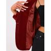 imageAllegra K Womens Halloween Christmas Office Coat Solid Shawl Collar 1 Button Velvet BlazerRed