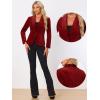 imageAllegra K Womens Halloween Christmas Office Coat Solid Shawl Collar 1 Button Velvet BlazerRed