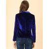 imageAllegra K Womens Halloween Christmas Office Coat Solid Shawl Collar 1 Button Velvet BlazerRoyal Blue