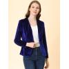 imageAllegra K Womens Halloween Christmas Office Coat Solid Shawl Collar 1 Button Velvet BlazerRoyal Blue