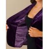 imageAllegra K Womens Halloween Christmas Office Coat Solid Shawl Collar 1 Button Velvet BlazerViolet