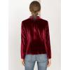 imageAllegra K Womens Halloween Christmas Office Coat Solid Shawl Collar 1 Button Velvet BlazerWine Red