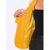 imageAllegra K Womens Halloween Christmas Office Coat Solid Shawl Collar 1 Button Velvet BlazerYellow