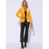imageAllegra K Womens Halloween Christmas Office Coat Solid Shawl Collar 1 Button Velvet BlazerYellow