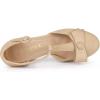 imageAllegra K Womens Mary Janes Platform Pumps Halloween Costumes Chunky Heels Dress ShoesBeige