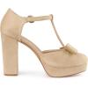 imageAllegra K Womens Mary Janes Platform Pumps Halloween Costumes Chunky Heels Dress ShoesBeige