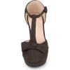 imageAllegra K Womens Mary Janes Platform Pumps Halloween Costumes Chunky Heels Dress ShoesDeep Brown