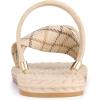 imageAllegra K Womens Plaid Cross Strap Slip On Flat SandalsBeige