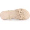 imageAllegra K Womens Plaid Cross Strap Slip On Flat SandalsBeige