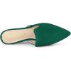 imageAllegra K Womens Pointed Toe Flat Slides MulesEmerald Green