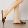 imageAllegra K Womens Pointed Toe Flat Slides MulesLeopard