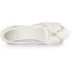 imageAllegra K Womens Pointed Toe Rhinestone Bow Slip on Mesh Ballet FlatsWhite