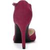 imageAllegra K Womens Rounded Toe Stiletto Heel TStrap Dress PumpsBurgundy