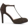 imageAllegra K Womens Rounded Toe Stiletto Heel TStrap Dress PumpsCoffee