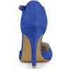 imageAllegra K Womens Rounded Toe Stiletto Heel TStrap Dress PumpsDeep Blue