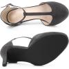 imageAllegra K Womens Rounded Toe Stiletto Heel TStrap Dress PumpsGrey