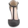 imageAllegra K Womens Rounded Toe Stiletto Heel TStrap Dress PumpsGrey