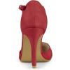 imageAllegra K Womens Rounded Toe Stiletto Heel TStrap Dress PumpsRed