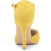 imageAllegra K Womens Rounded Toe Stiletto Heel TStrap Dress PumpsYellow