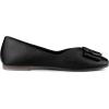 imageAllegra K Womens Squared Toe Comfortable Slip on Round Buckle Ballet FlatsBlack