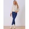 imageAllegra K Womens Turn Down Collar Long Sleeve Single Breasted Outwear Winter Pea CoatBeige