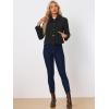 imageAllegra K Womens Turn Down Collar Long Sleeve Single Breasted Outwear Winter Pea CoatBlack