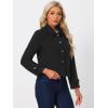 imageAllegra K Womens Turn Down Collar Long Sleeve Single Breasted Outwear Winter Pea CoatBlack