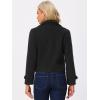 imageAllegra K Womens Turn Down Collar Long Sleeve Single Breasted Outwear Winter Pea CoatBlack