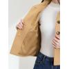 imageAllegra K Womens Turn Down Collar Long Sleeve Single Breasted Outwear Winter Pea CoatKhaki