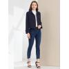imageAllegra K Womens Turn Down Collar Long Sleeve Single Breasted Outwear Winter Pea CoatNavy Blue