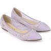 imageAllegra K Womens Pointed Toe Slip On Mesh FlatsPurple Flower