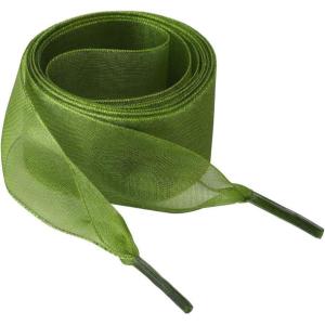 imageAllegra K 2 Pairs Flat Snow Yarn Shoelaces 25cm4cm Wide Transparent Shoe Laces for SneakersArmy Green