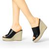 imageAllegra K Womens Espadrilles Wedges Wedge SandalsBlack