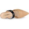 imageAllegra K Womens Pointed Toe Chunky Heel Dress Mules PumpsKhaki