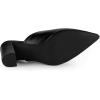 imageAllegra K Womens Pointed Toe Chunky Heels Slides MulesBlack