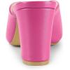 imageAllegra K Womens Pointed Toe Chunky Heels Slides MulesHot Pink