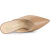 imageAllegra K Womens Pointed Toe Chunky Heels Slides MulesNude