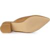 imageAllegra K Womens Slip on Pointed Toe Chunky Heels Slide MulesBrown