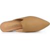 imageAllegra K Womens Slip on Pointed Toe Chunky Heels Slide MulesBrown