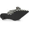 imageAllegra K Womens Stripe Bow Slip on Stiletto Heel Slides MulesBlack
