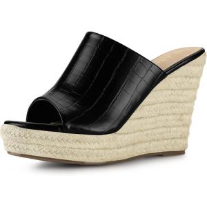 imageAllegra K Womens Espadrilles Wedges Wedge SandalsBlack