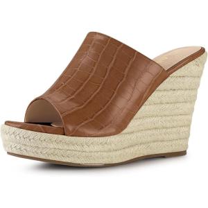 imageAllegra K Womens Espadrilles Wedges Wedge SandalsBrown